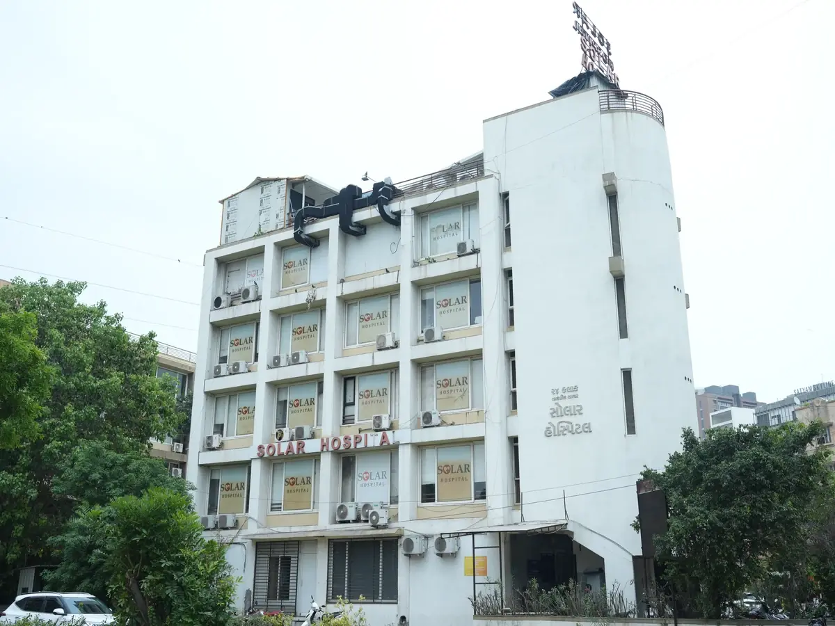 Solar Hospital building — trusted multi specialty healthcare in Ahmedabad