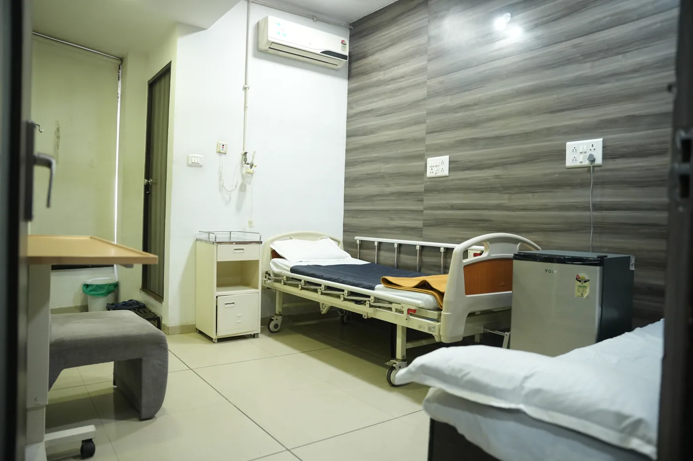 Private patient room with modern amenities